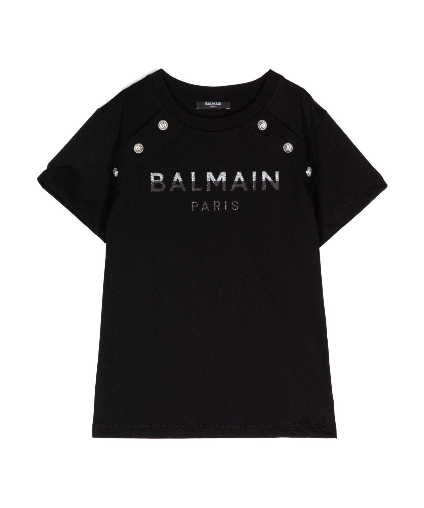 Balmain Logo-embellished Cotton T-shirt In Black