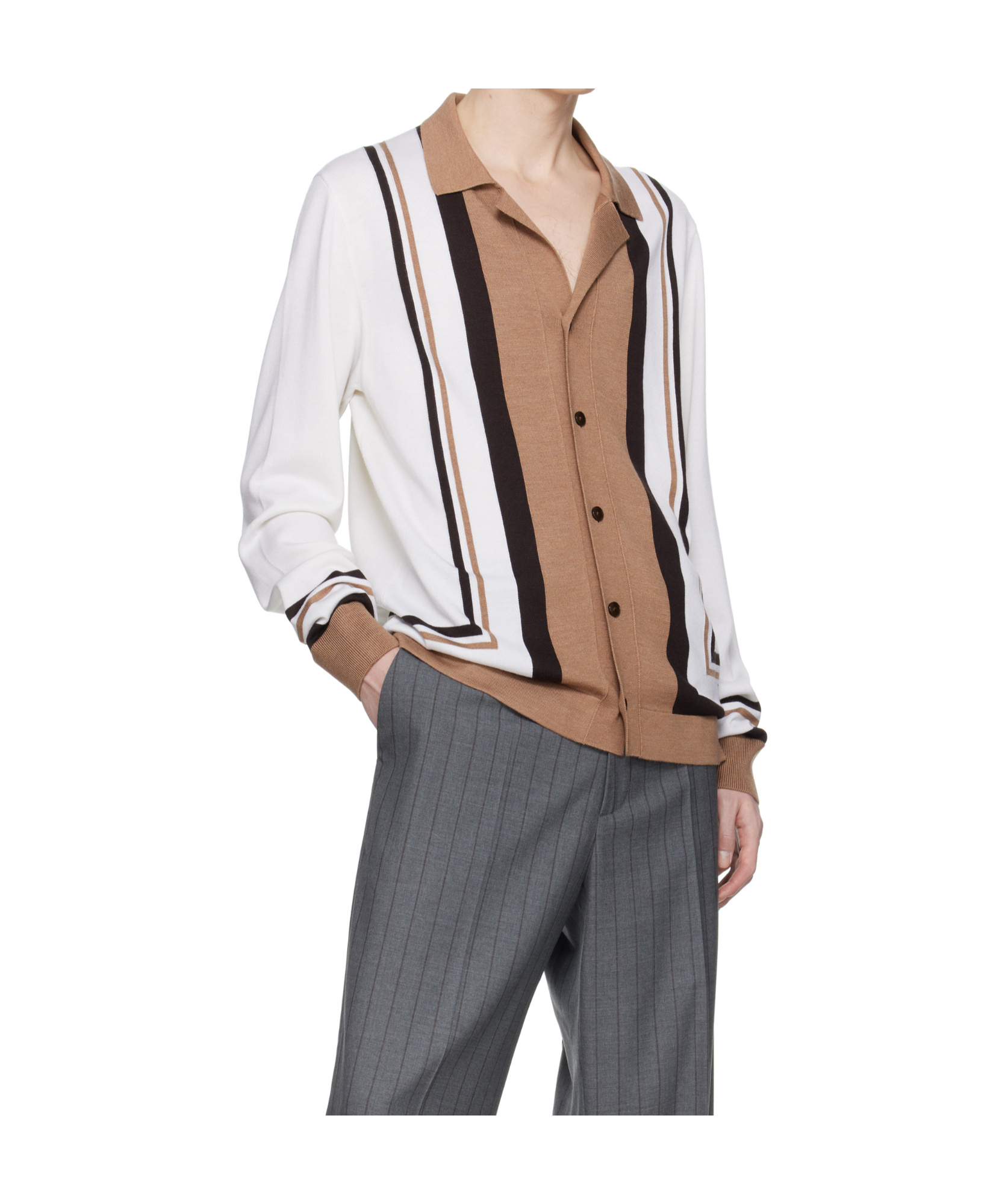 Dolce & Gabbana Logo Embroidery Cardigan Sweaters And Cardigans In White