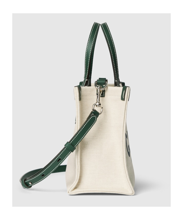 Gucci Kleiner Shopper Mit Logo-print In White