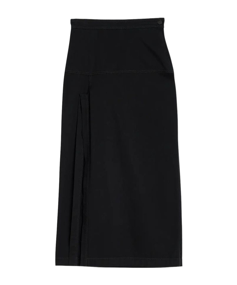 Shop Lemaire Skirt With Slit In Black