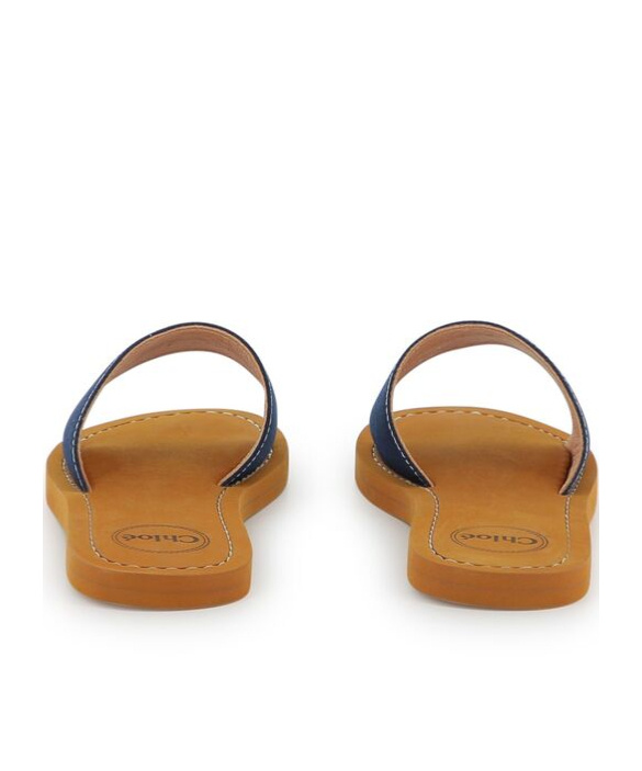 Chloé Round Head Slippers In Brown