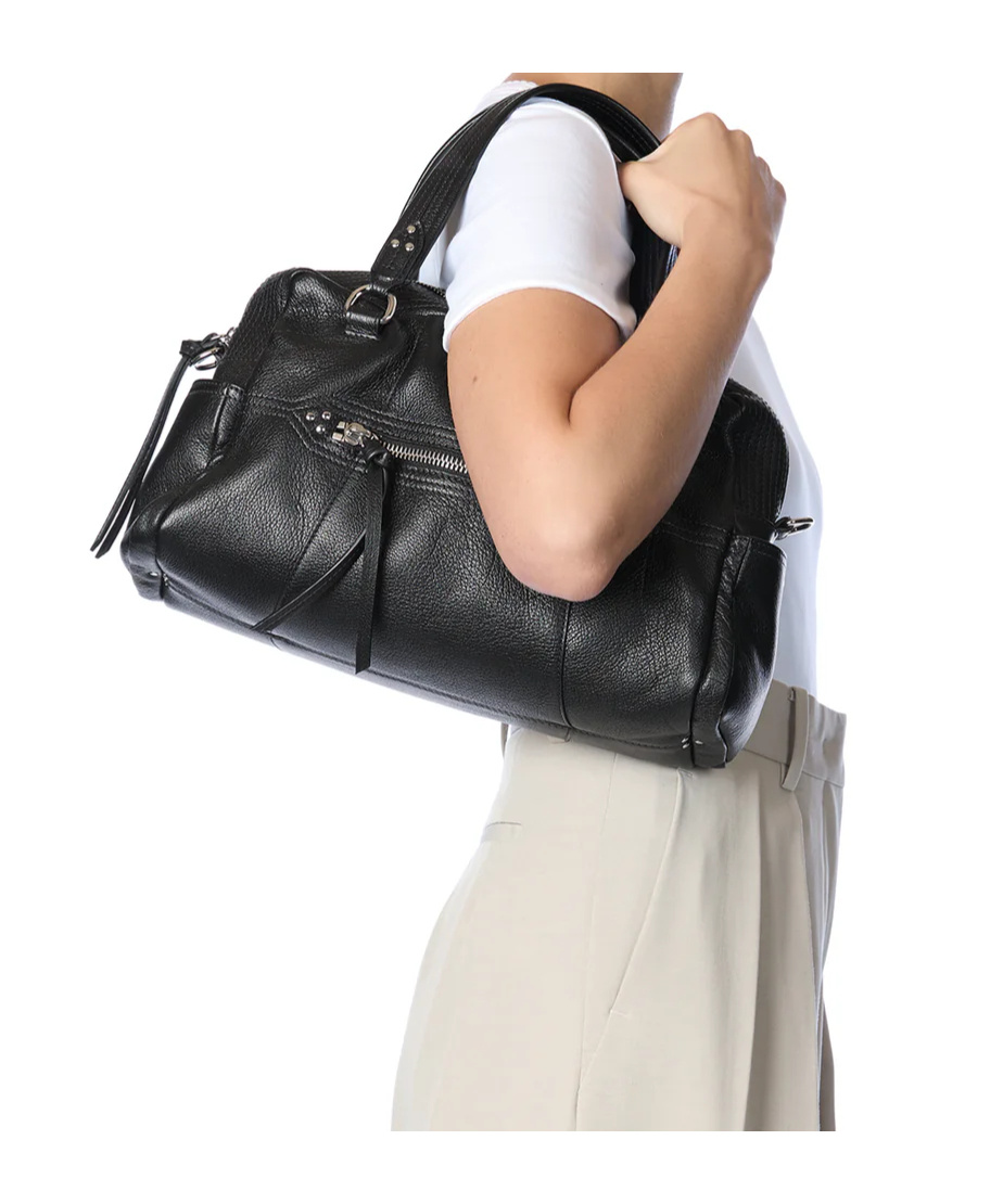 Jérôme Dreyfuss Double Handle Shoulder Bag In Black