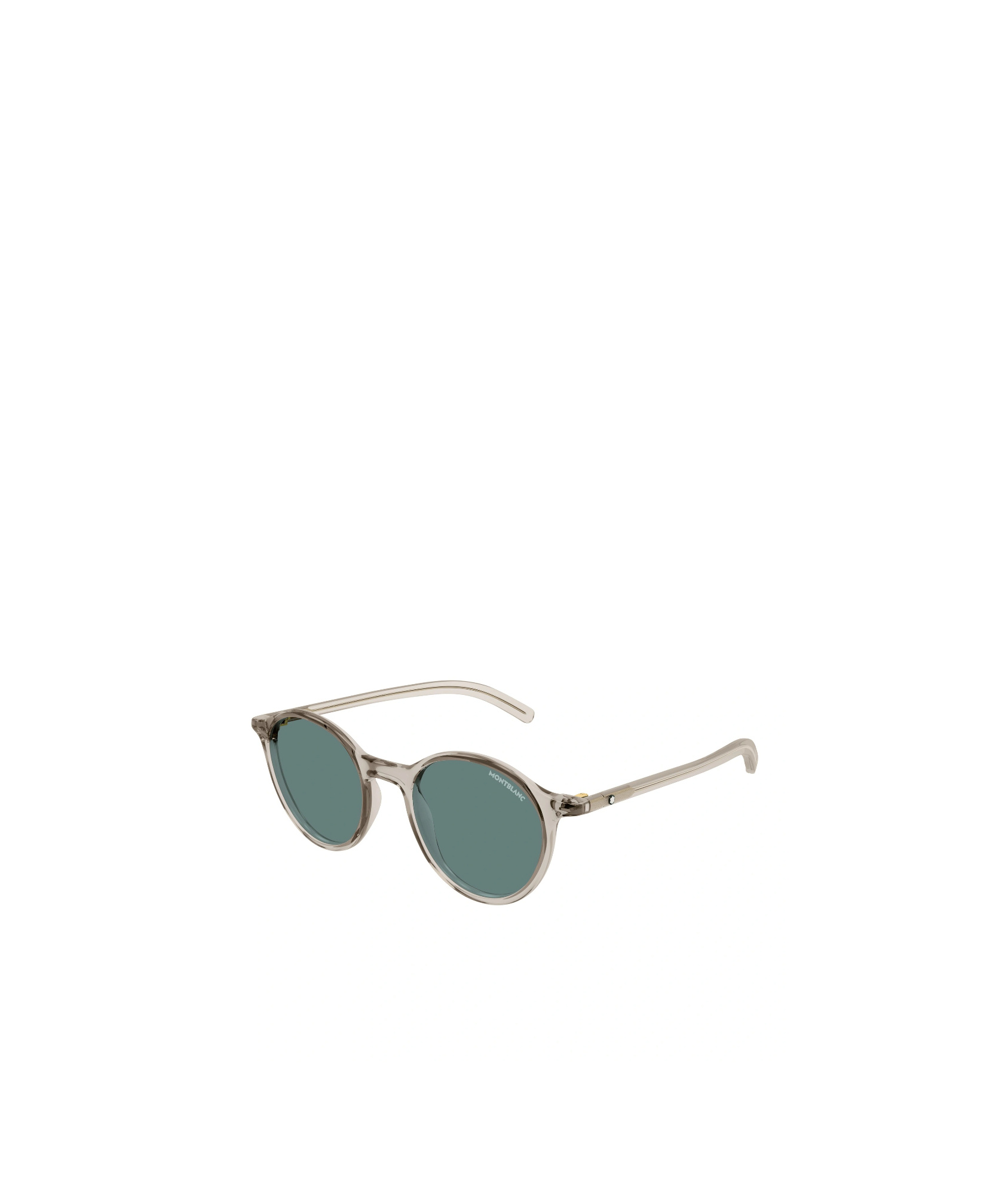 Montblanc Round Full Frame Sunglasses In Beige