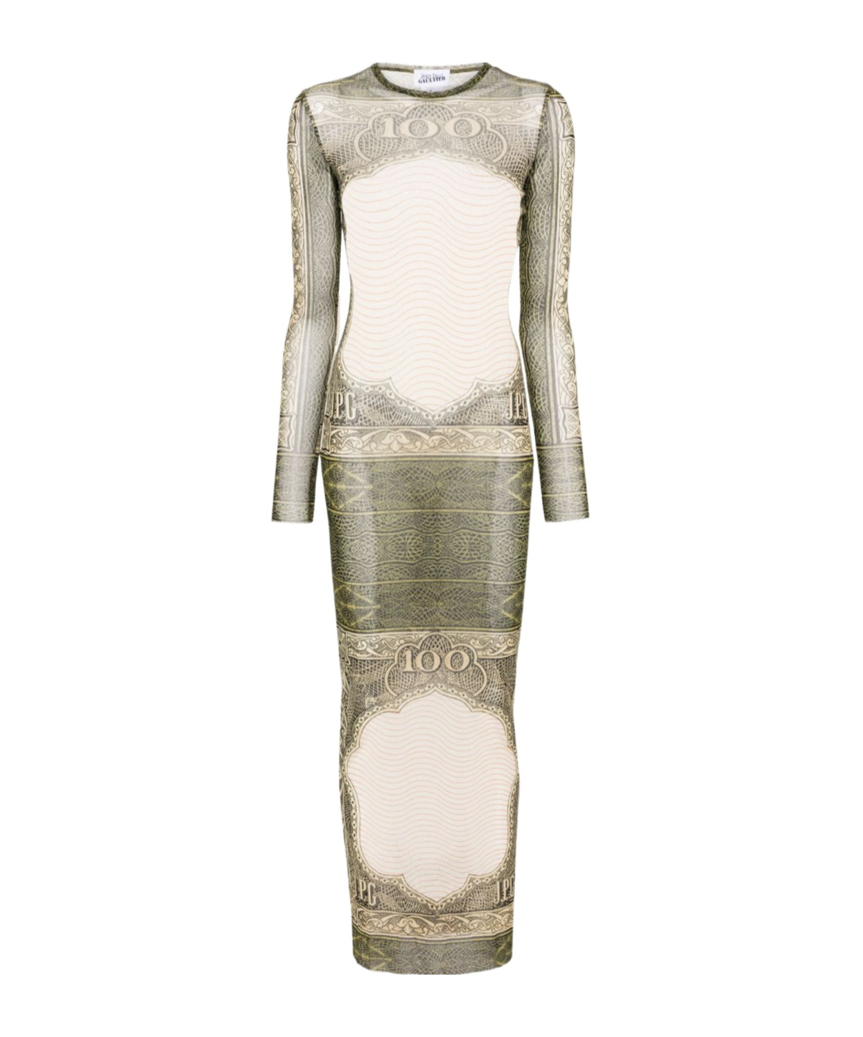 Shop Jean Paul Gaultier Catrouche Mesh Maxi Dress In Nude