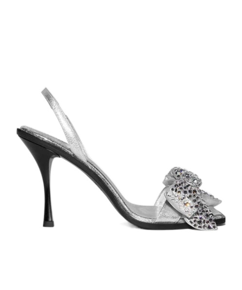 Dsquared2 Bow Detailed Open Toe Sandals In Gray