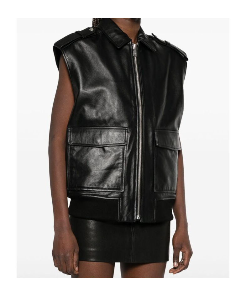 Shop Anine Bing Sonnie Vest In Black