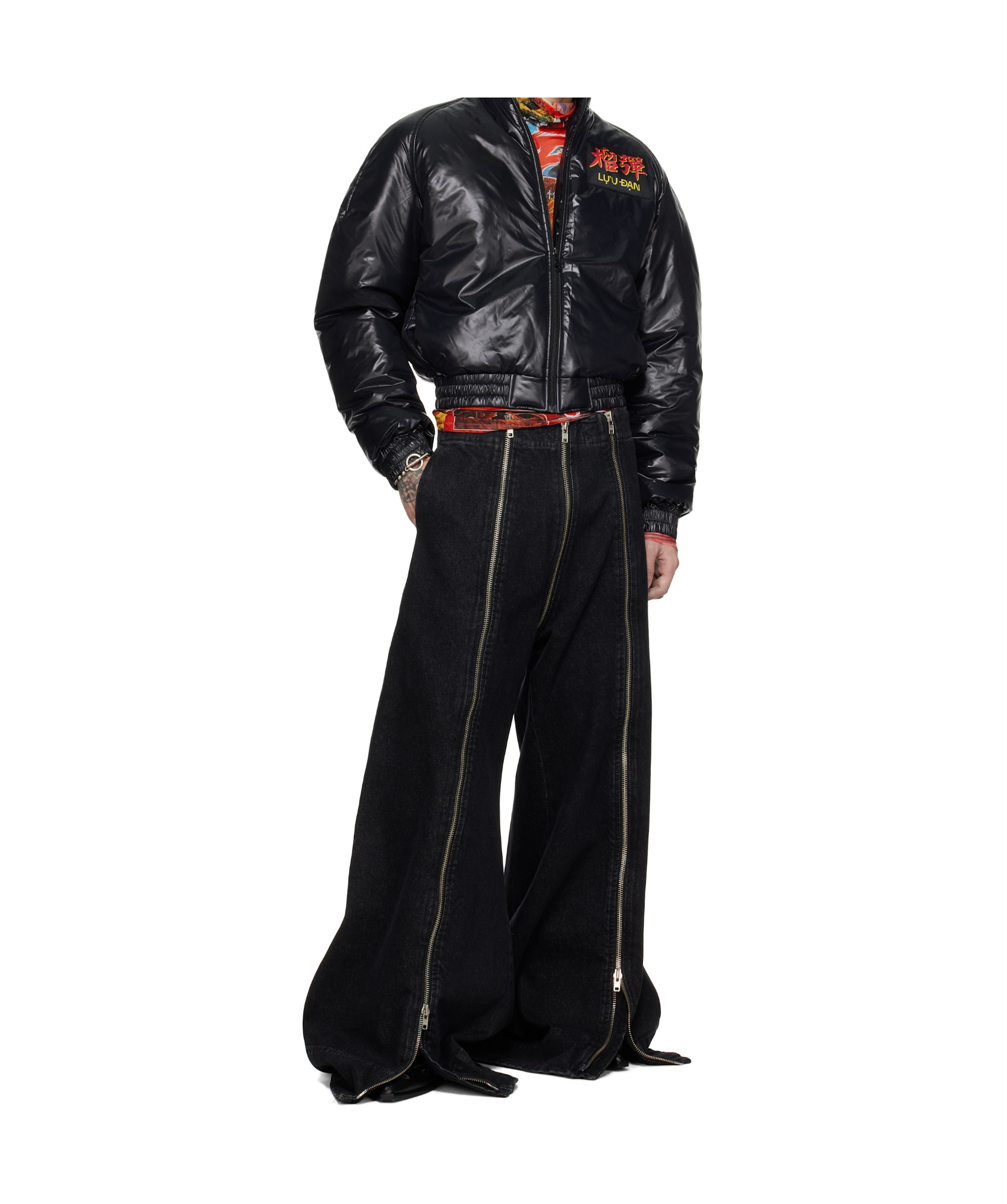 Lu'u Dan Black Flight Jeans In Black