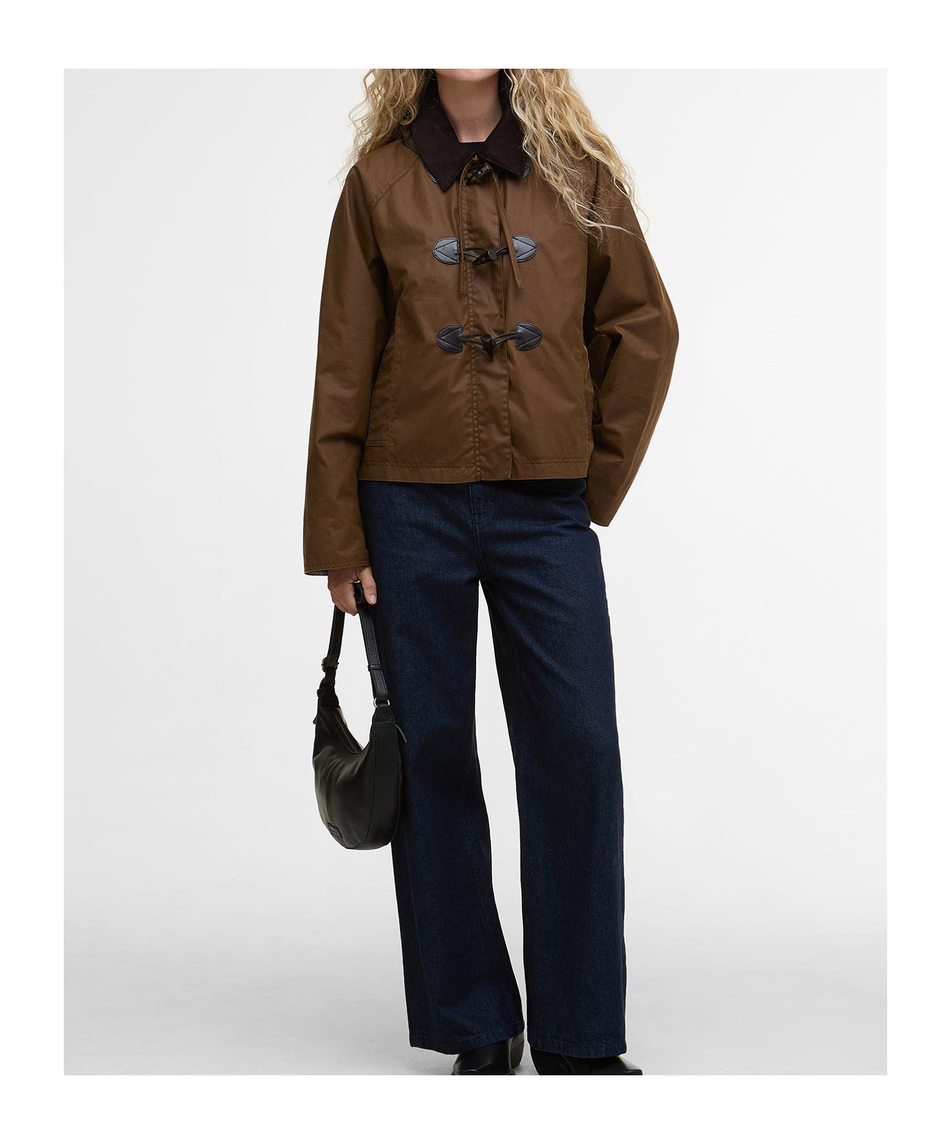 Barbour Myra Waxed Duffle Coat In Brown