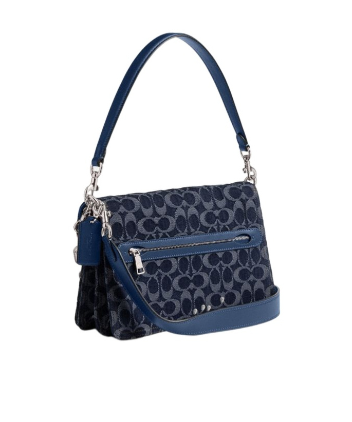 COACH CHAIN TABBY SHOULDER BAG IN SIGNATURE DENIM