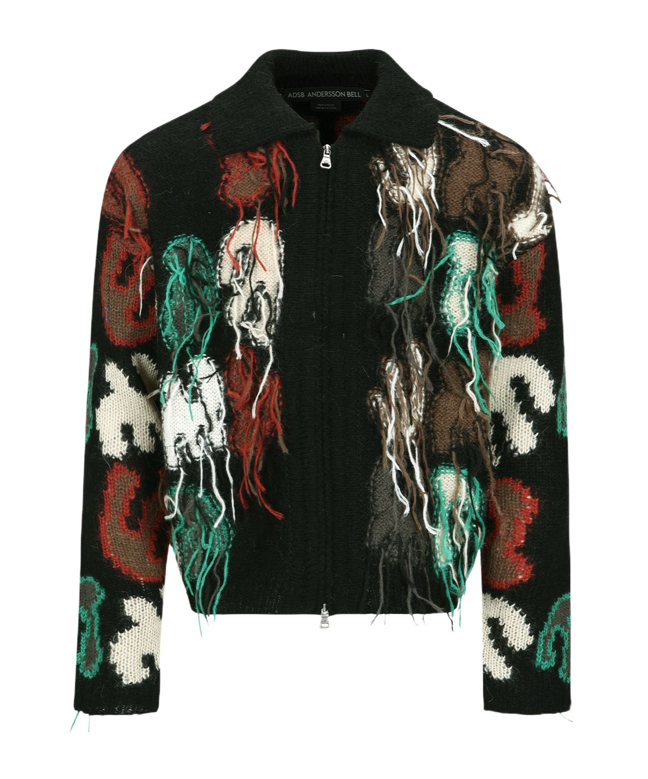 Andersson Bell Rainbow Intarsia Sweater In Black