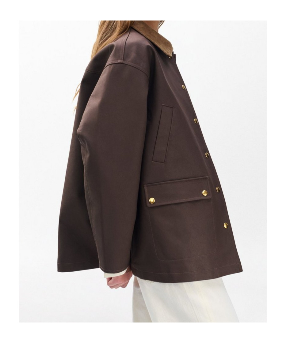 Rag & Bone Cassidy Coated Cotton Canvas Jacket In Brown