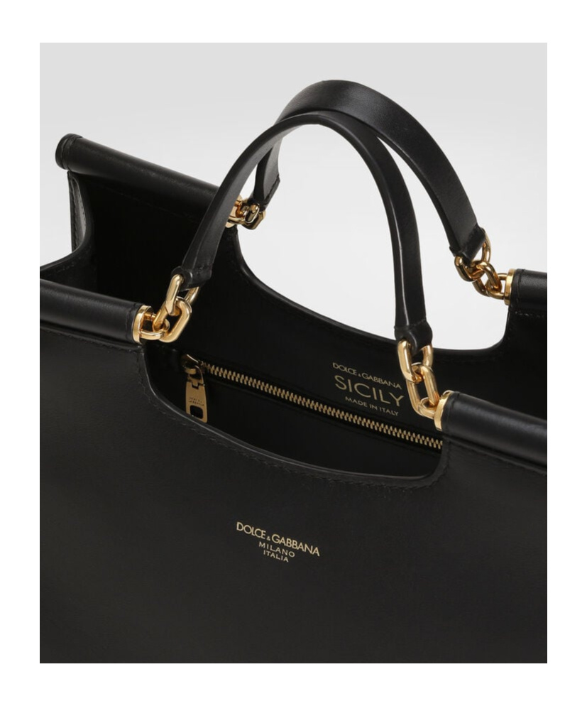 Dolce & Gabbana Double Handle Shoulder Bag In Black
