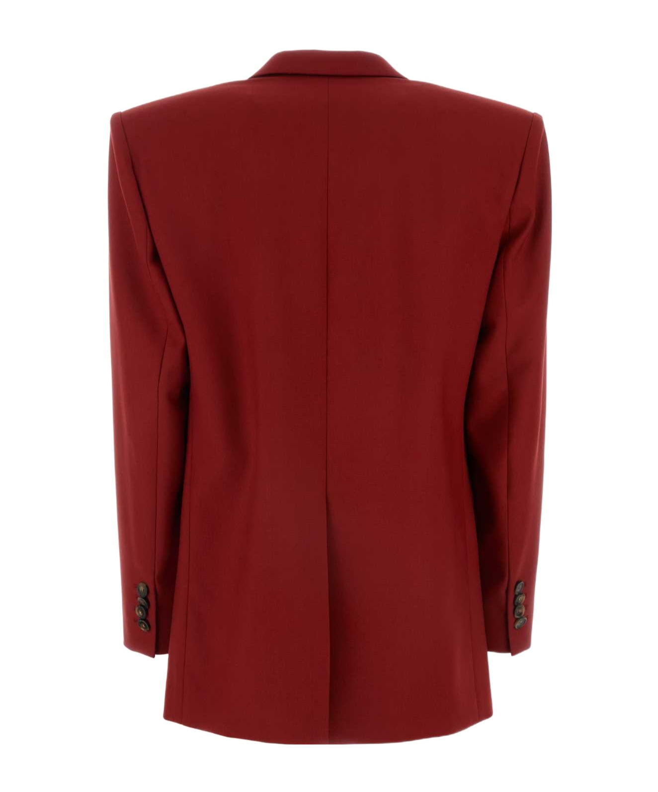 Stella Mccartney Oversize Wool Blazer Flap Pockets In Red