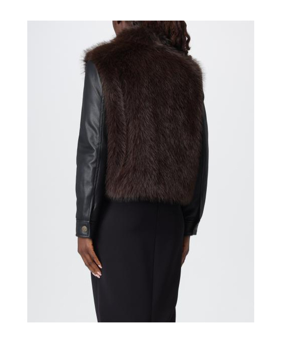 Twinset Panelled-design Long-sleeve Jacket In Black