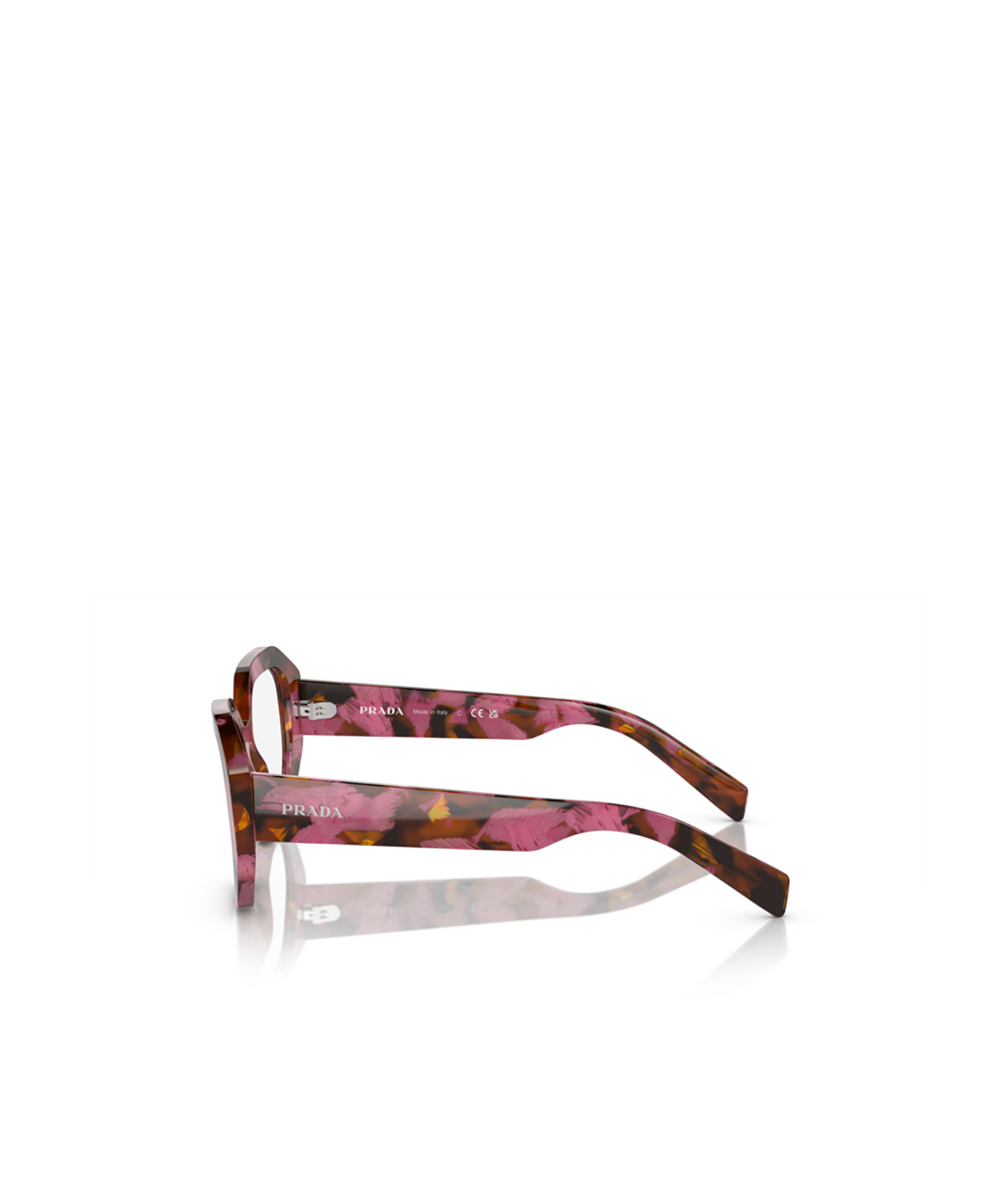 Prada Logo-print Cat-eye Frame Glasses In Multicolor