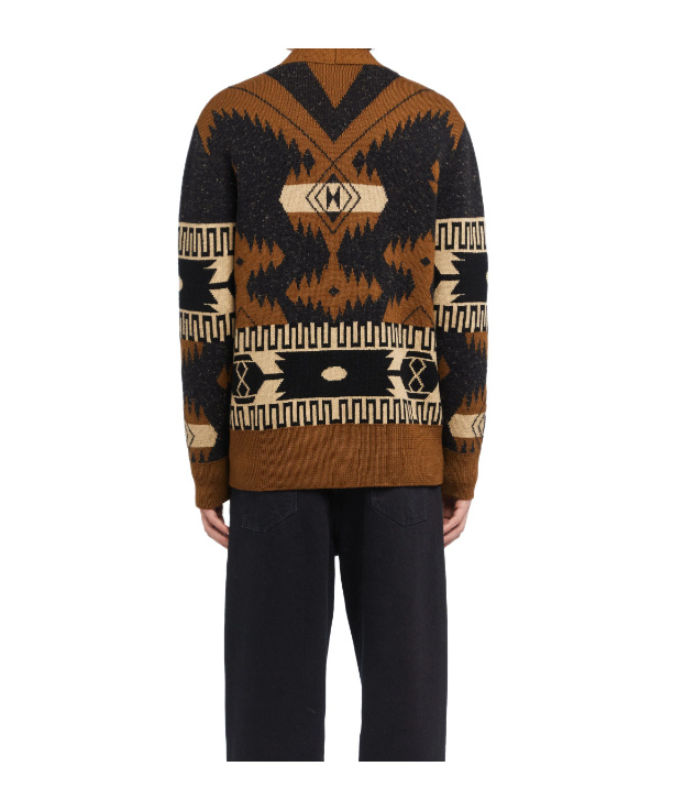 Alanui Dreamscape Icon Geometric-pattern Cardigan In Multi