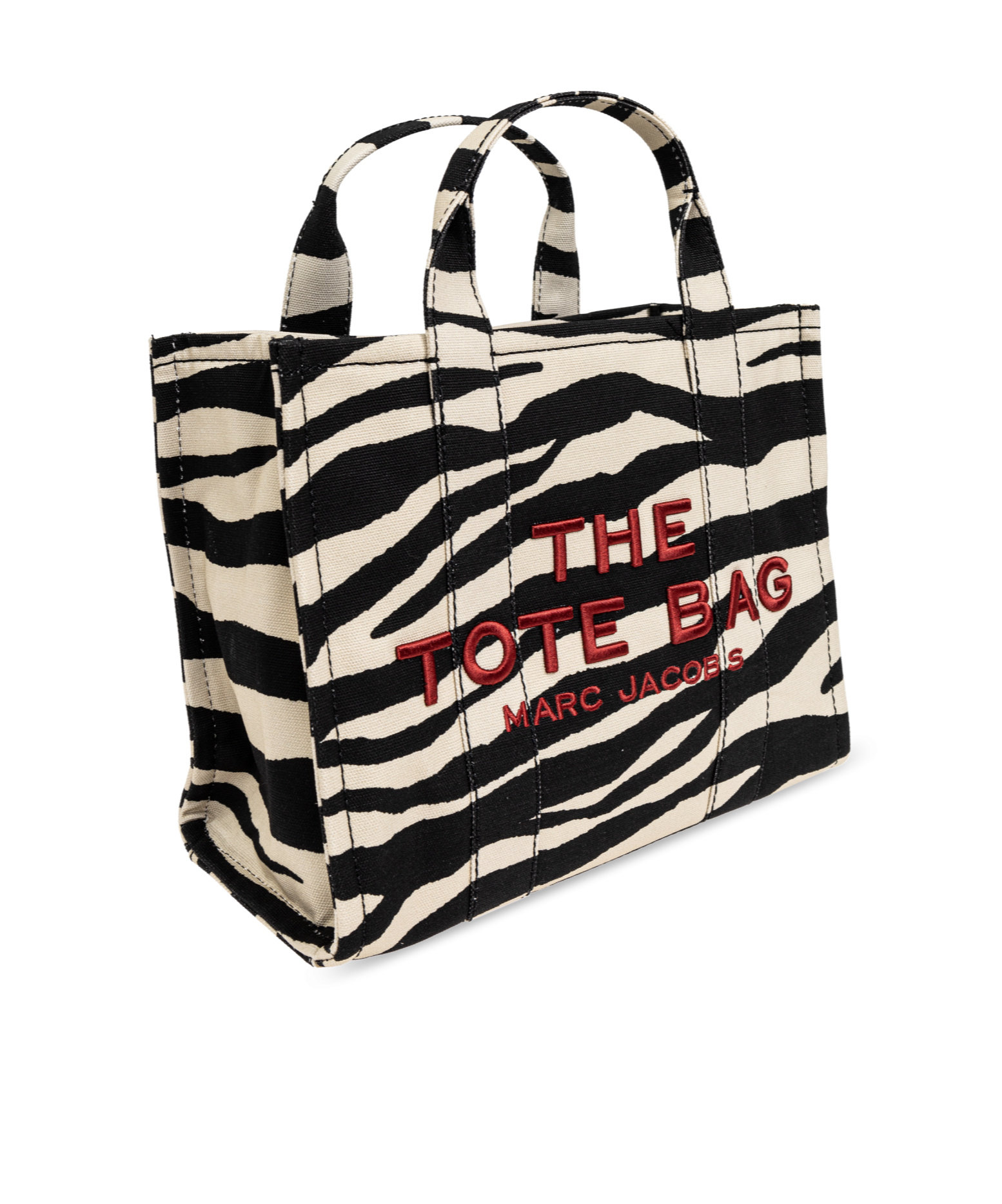 Marc Jacobs Zebra-print Medium Tote Bag In Black