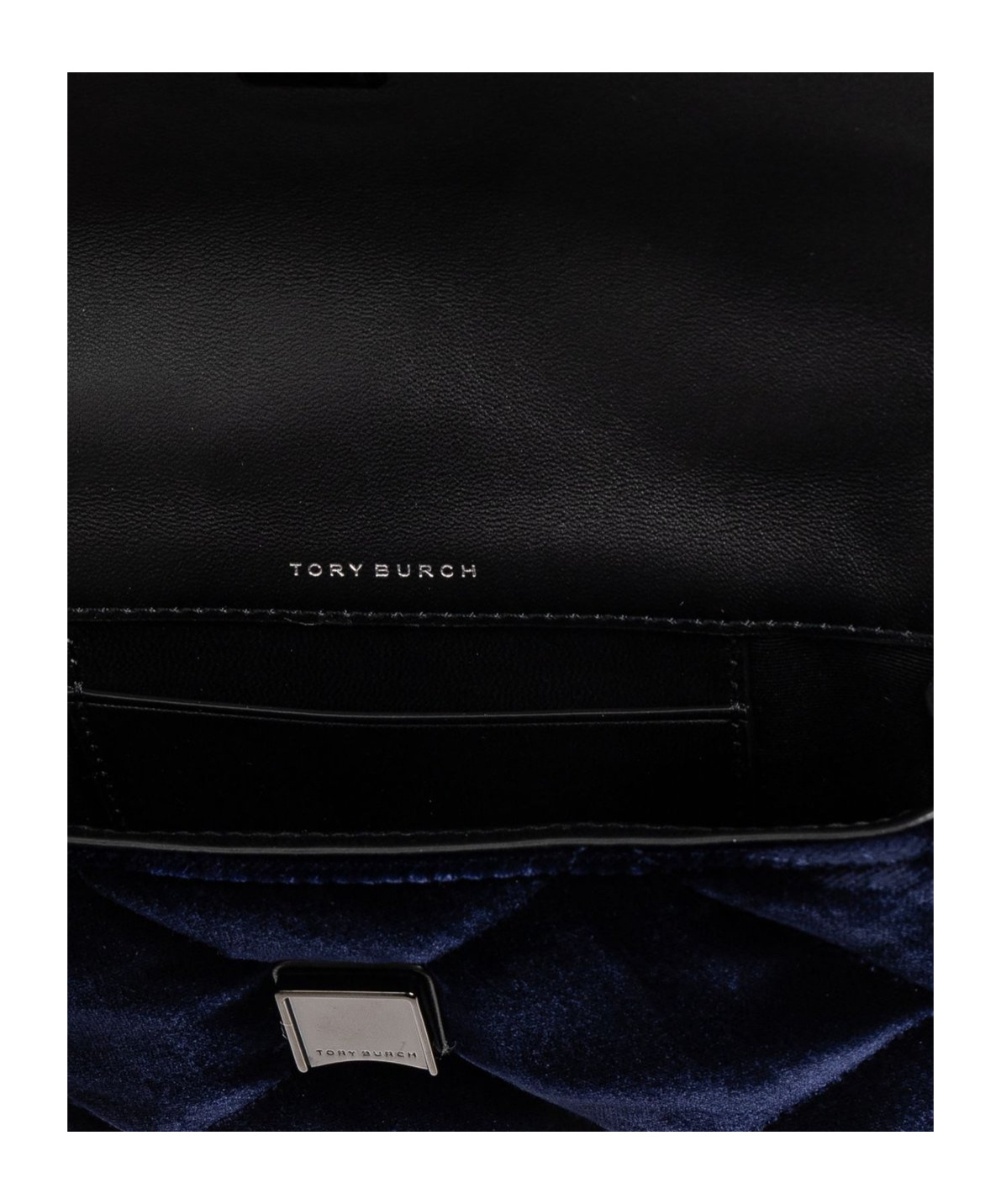 Tory Burch Mini Kira Logo Plaque Crossbody Bag In Blue