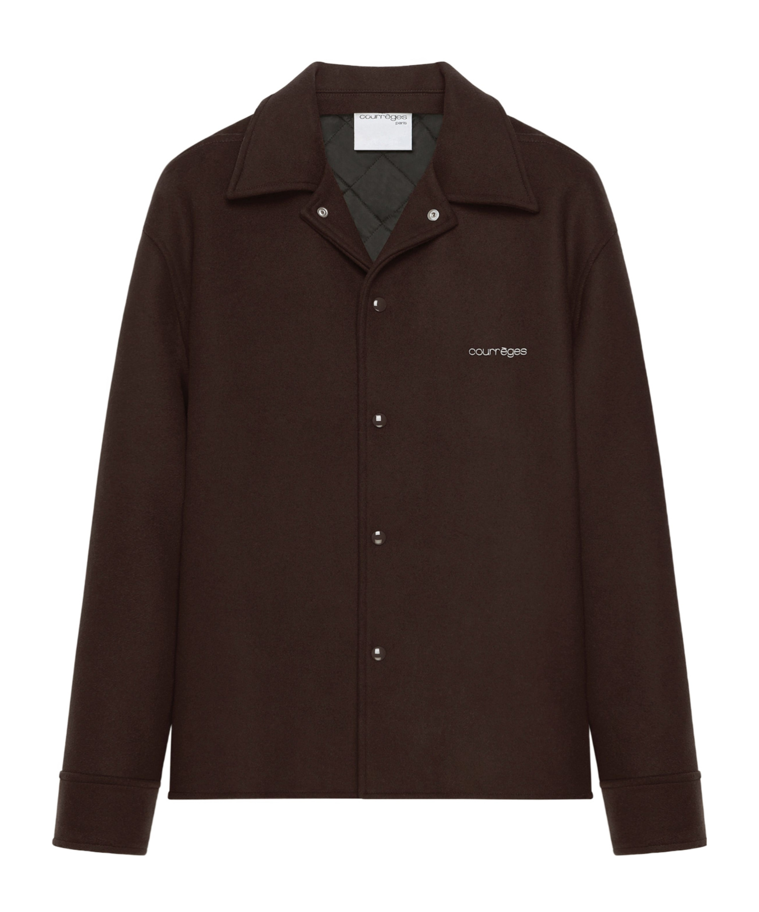 Courrèges Snap-button Shirt Jacket In Brown