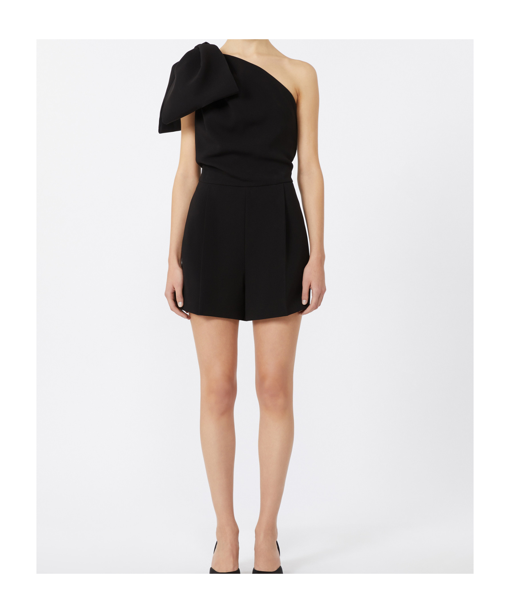 Max Mara Teano Triacetate Blend Mini Playsuit In Black