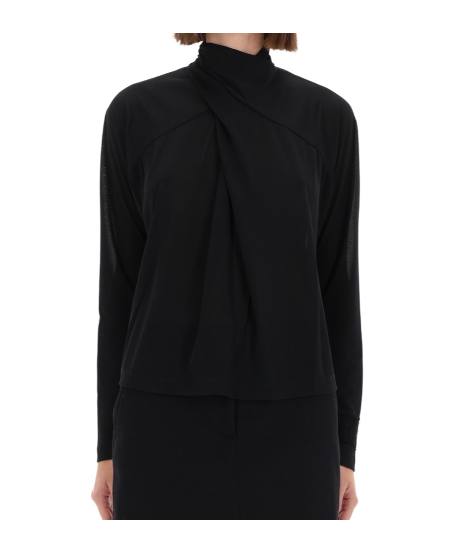 Versace Jeans Long-sleeved Top In Black
