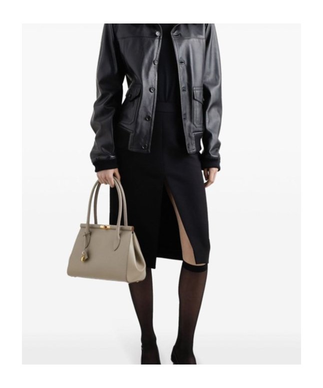 Dolce & Gabbana Marlene Everyday Shoulder Bag In Grained Leather In Nude
