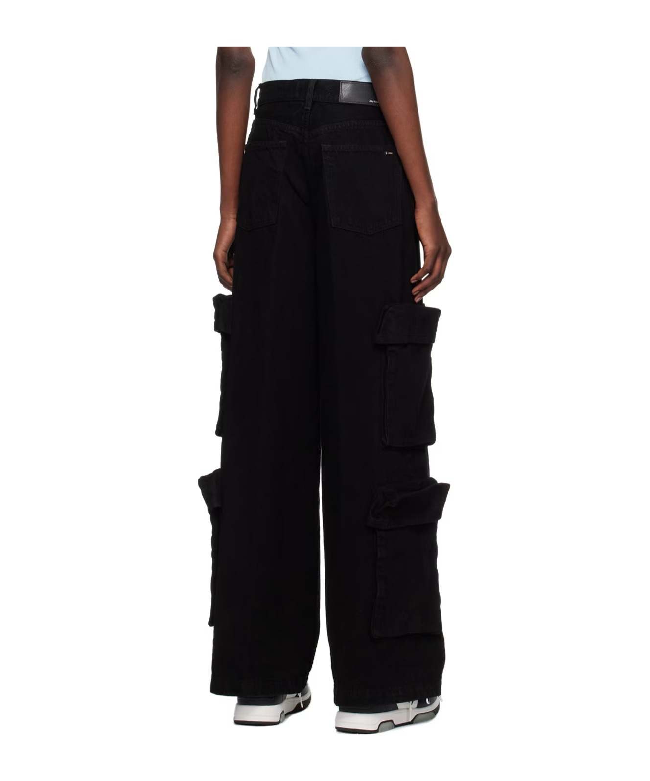 Amiri Belt Loop Work Casual Pants In Black