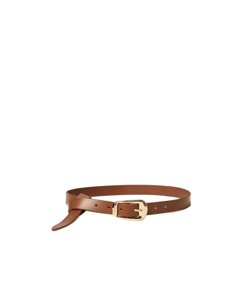 Twinset Studded Leather Belt In Brown