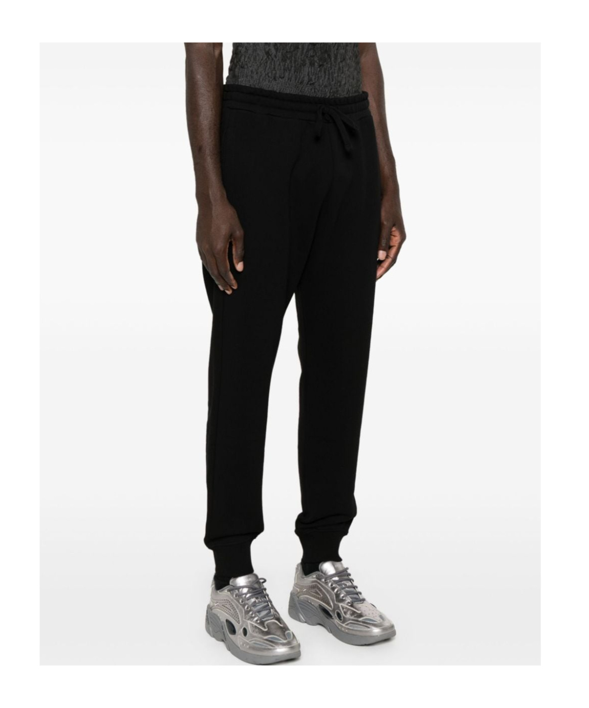 DIESEL DIESEL MID-RISE LOGO-PATCH TRACK PANTS
