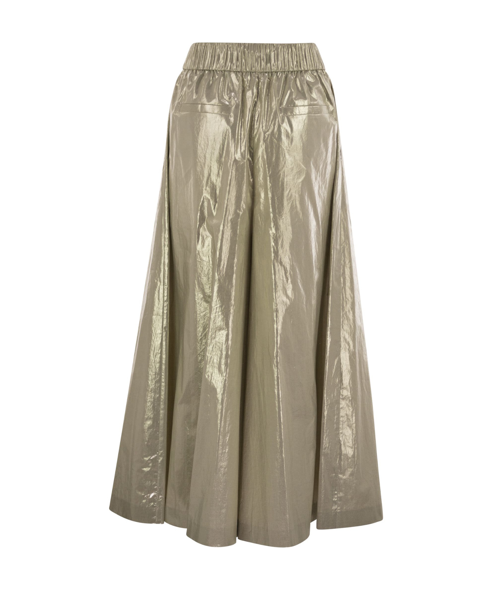Peserico Women Laminated Cotton Poplin Trousers In Nude