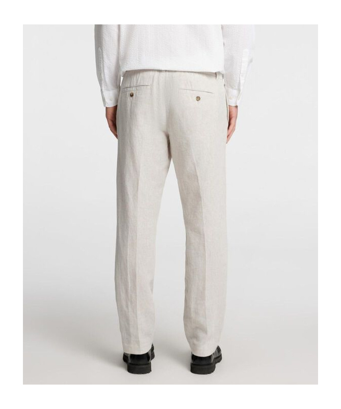 Selected Straight Fit Linen-blend Trousers