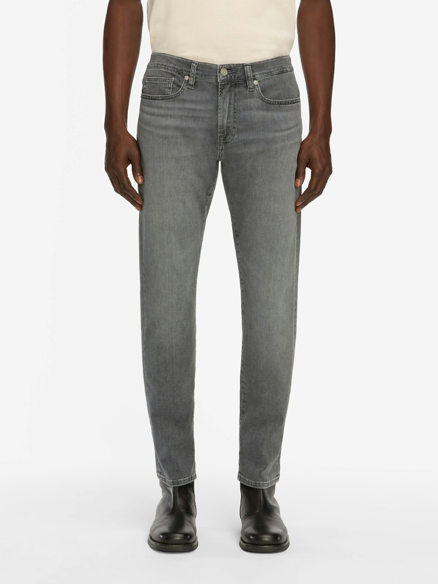 Frame Mid-rise Straight-leg Jeans In Black