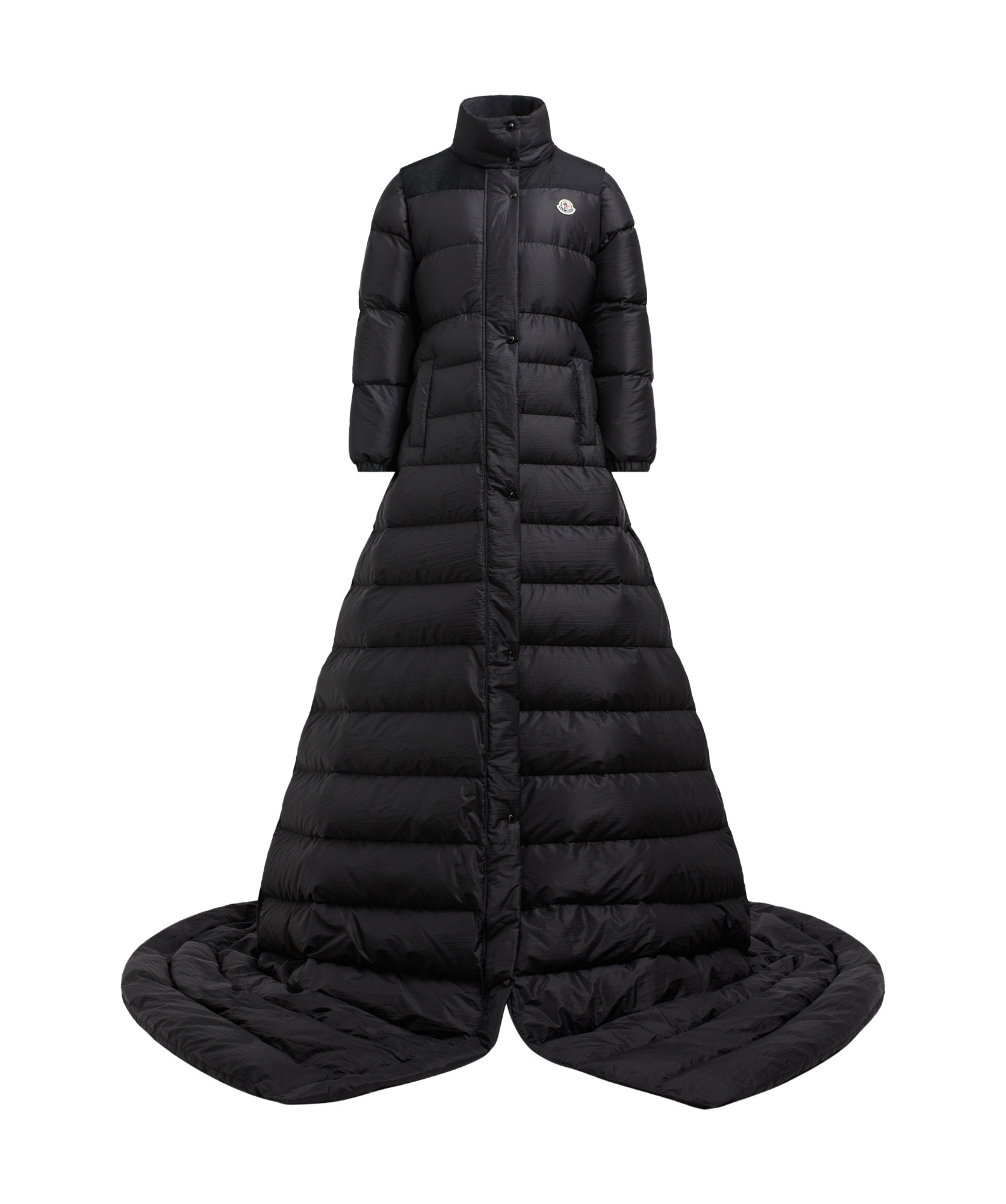 Moncler Verone 2-in-1 Long Down Coat In Black