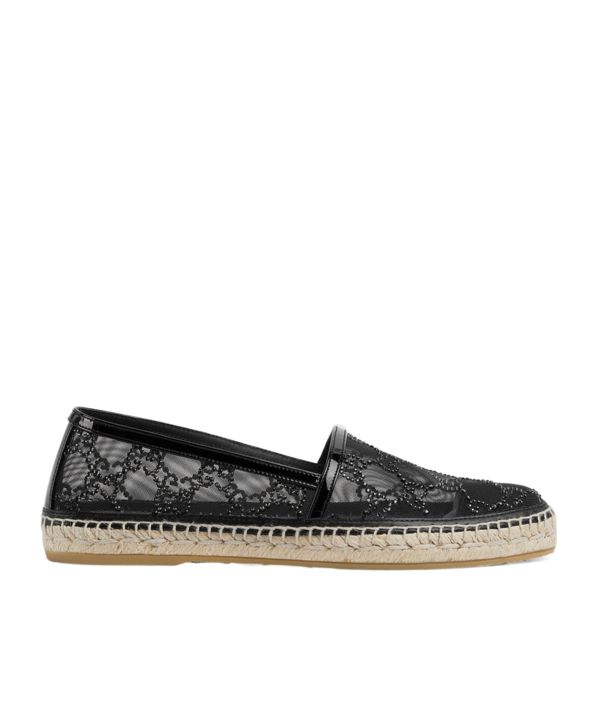 Gucci Espadrilles With Gg Crystals In Black