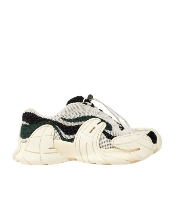 Camper Lab Tormenta White-green Textile Sneakers In Multi