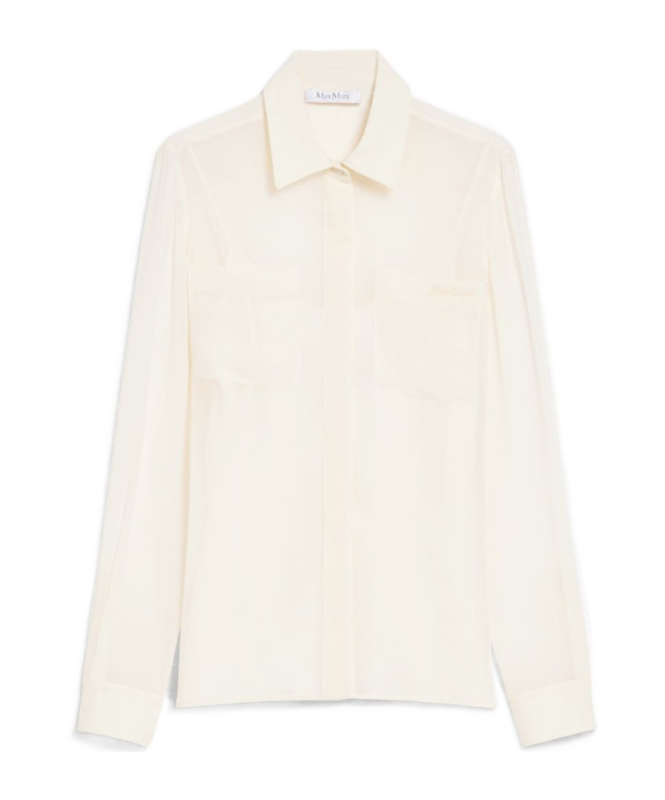 Max Mara Long-sleeved Shirt In White