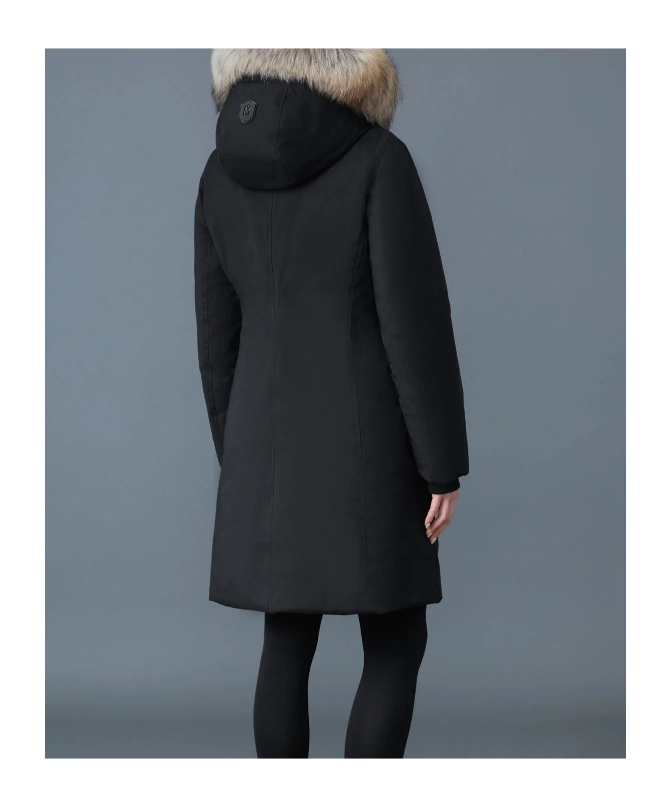 Mackage Logo Down Jacket In Blue