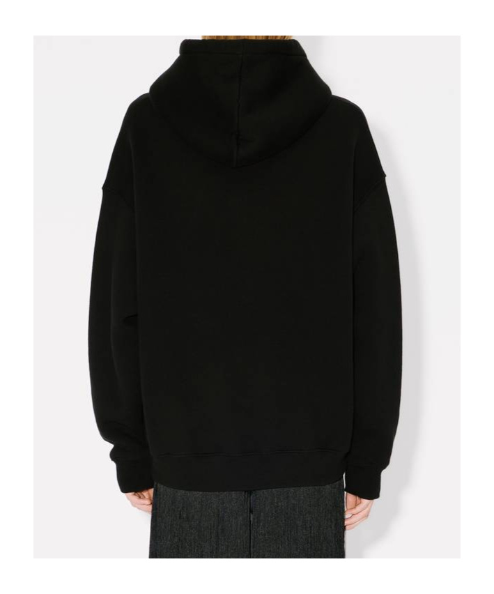 Kenzo Long-sleeved Hooded Hoodie In Black