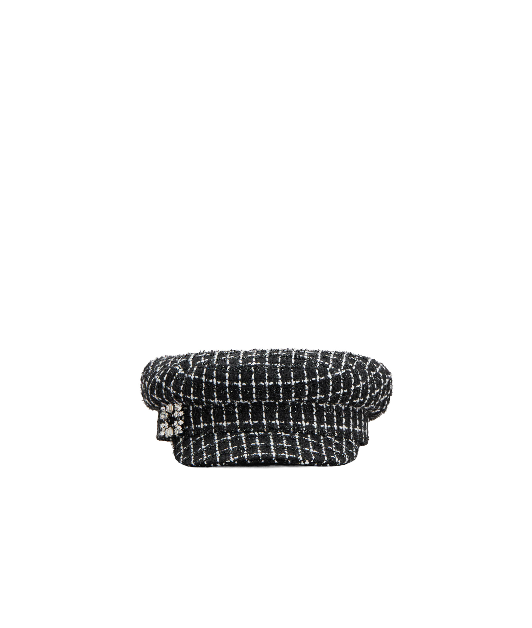 Roger Vivier Broche Vivier Tartan Sailor Hat In Black