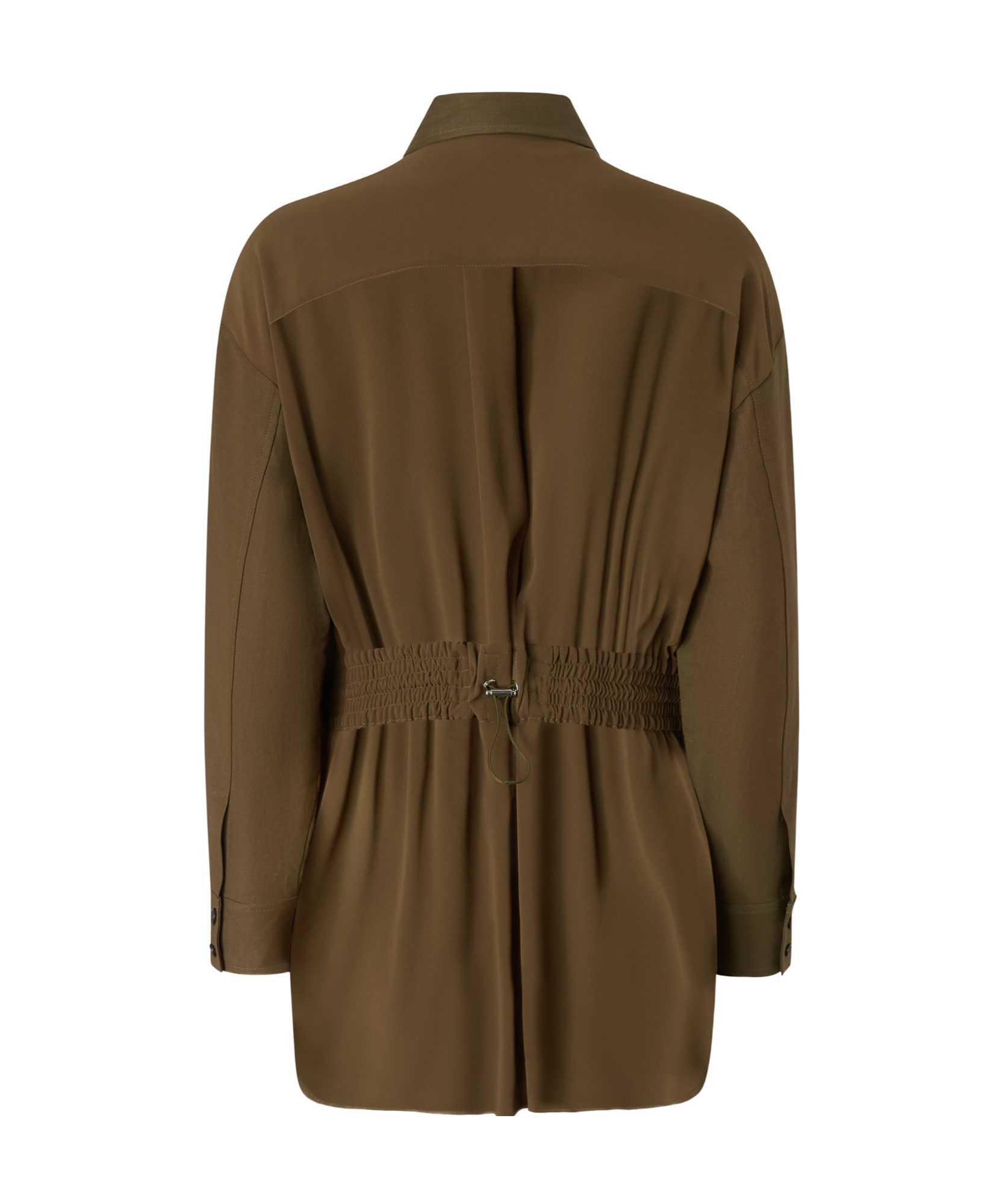Pinko Lightweight Shacket With Pockets In Verde