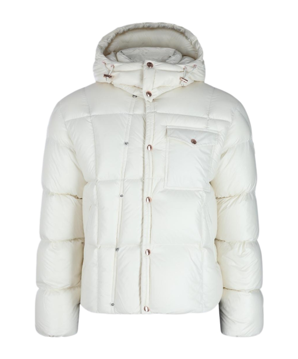 Moncler Long-sleeved Cotton-padded Jacket In White