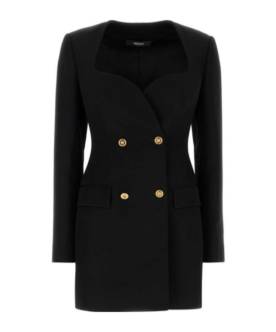 Versace Evening Jacket Responsible Wool Grain De Poudre Na 10208671a14592 1b000 In Black