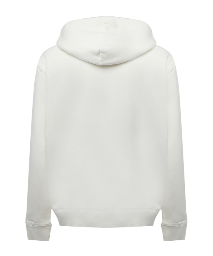 Shop Autry Logo-embroidered Cotton Hoodie In White
