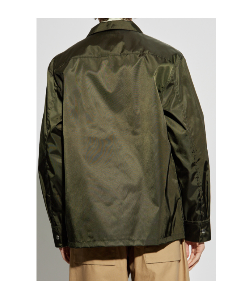 Jil Sander Zip-up Shirt Jacket In Green