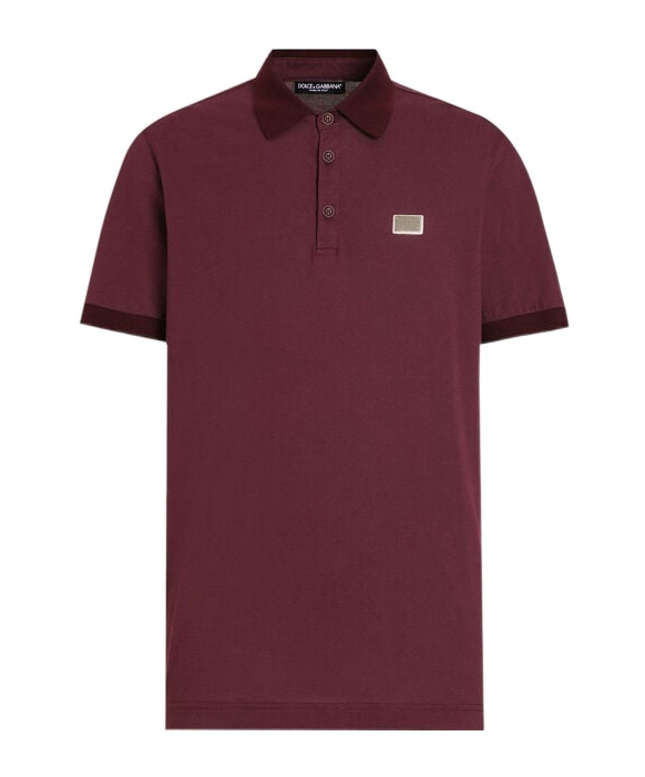Dolce & Gabbana Polo Shirt With Lapel Short Sleeve In Red