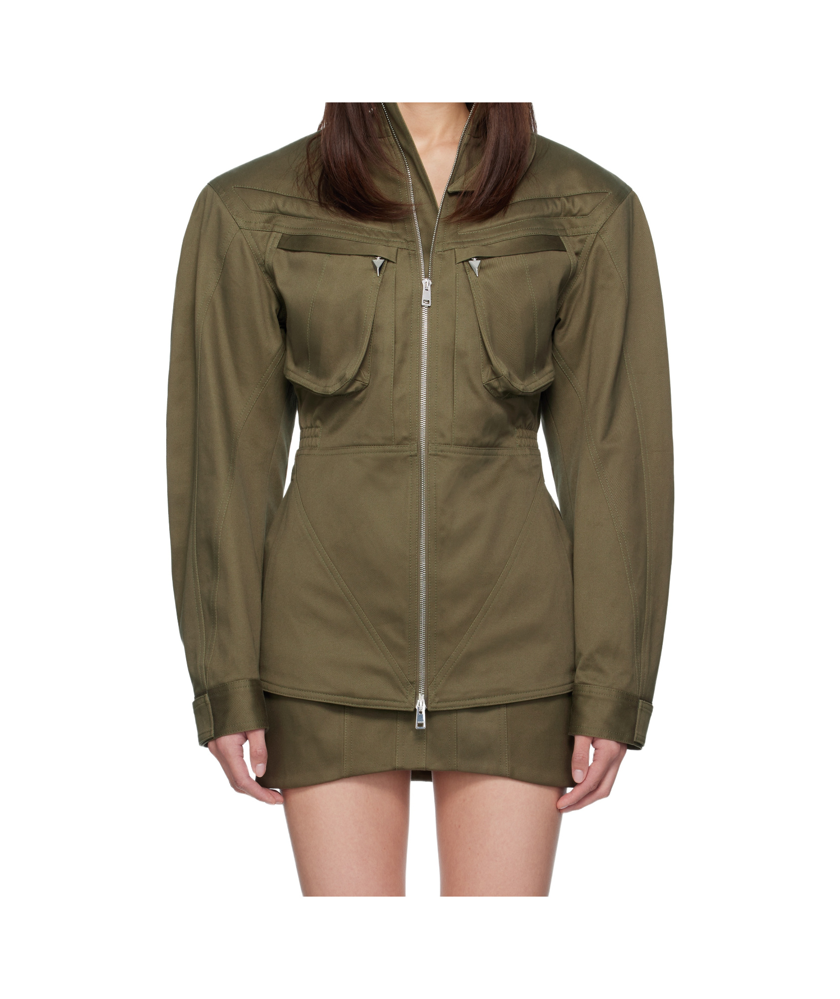 Mugler Khaki Cargo Jacket