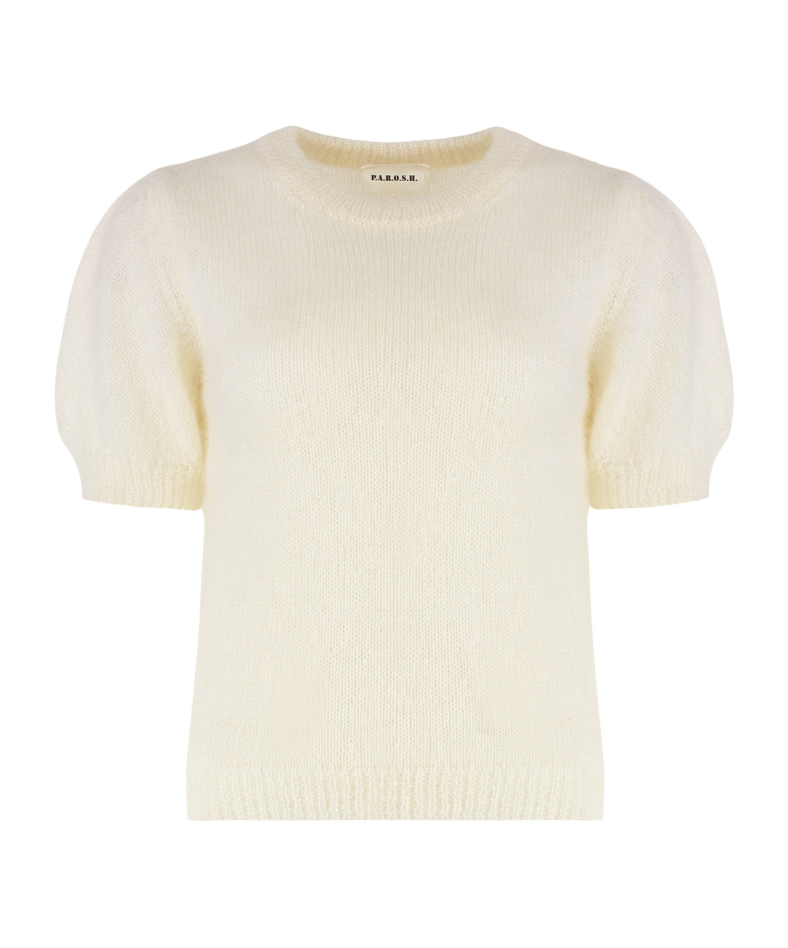 P.a.r.o.s.h Parosh Luce Short Sleeve Sweater In Neutral