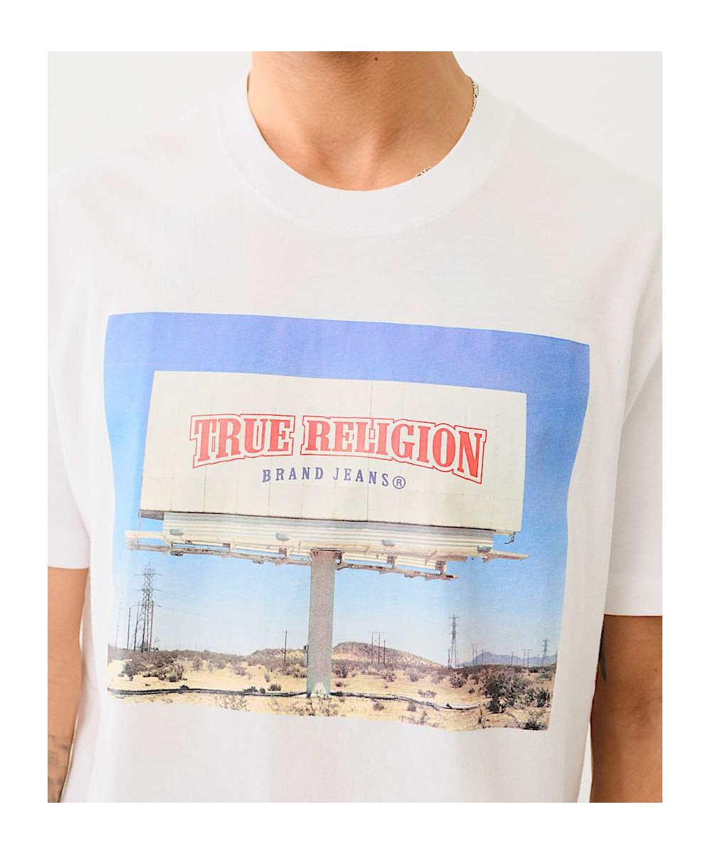 True Religion Billboard Short Sleeve Tee In White