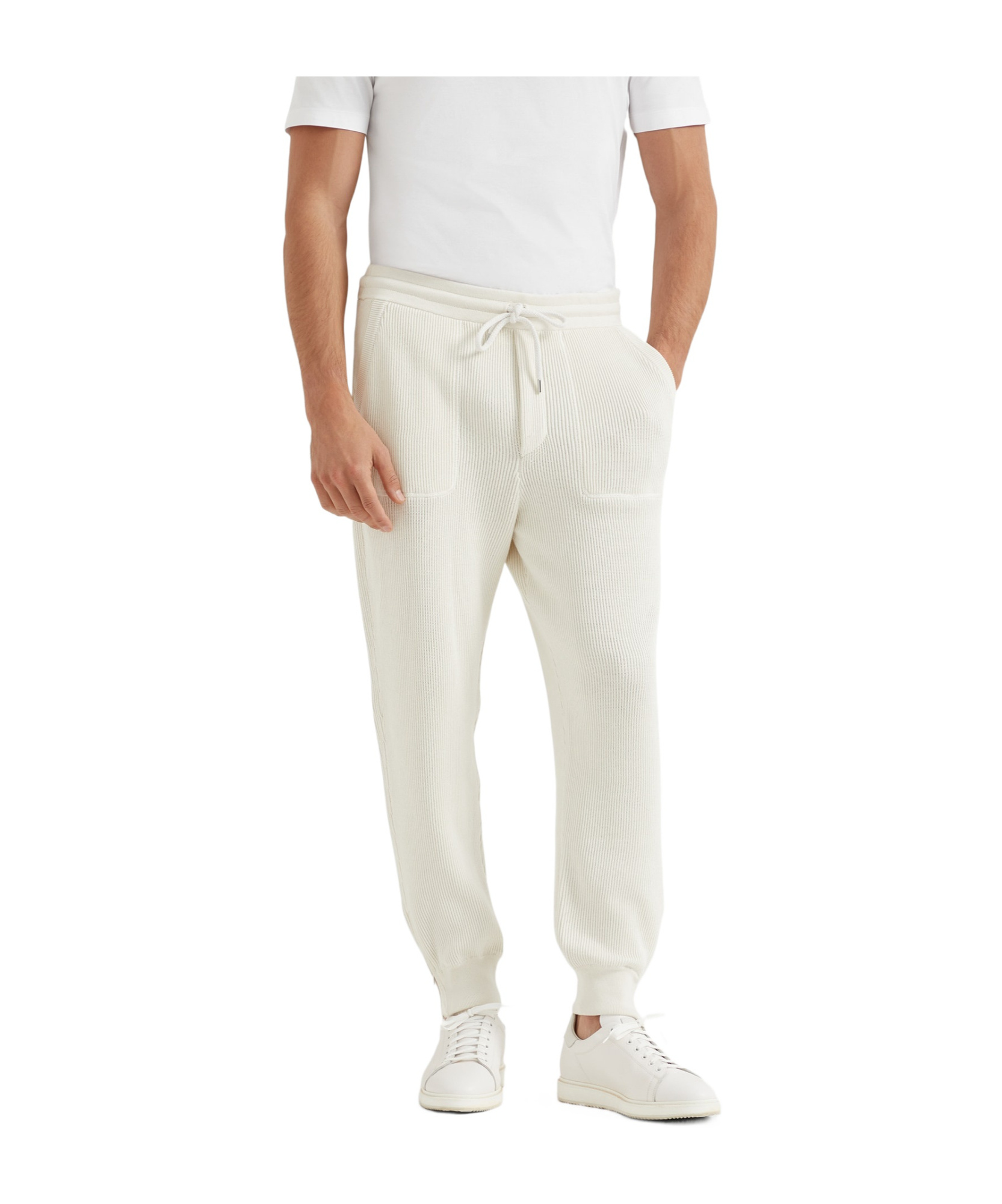 BRUNELLO CUCINELLI COTTON TRACK PANTS