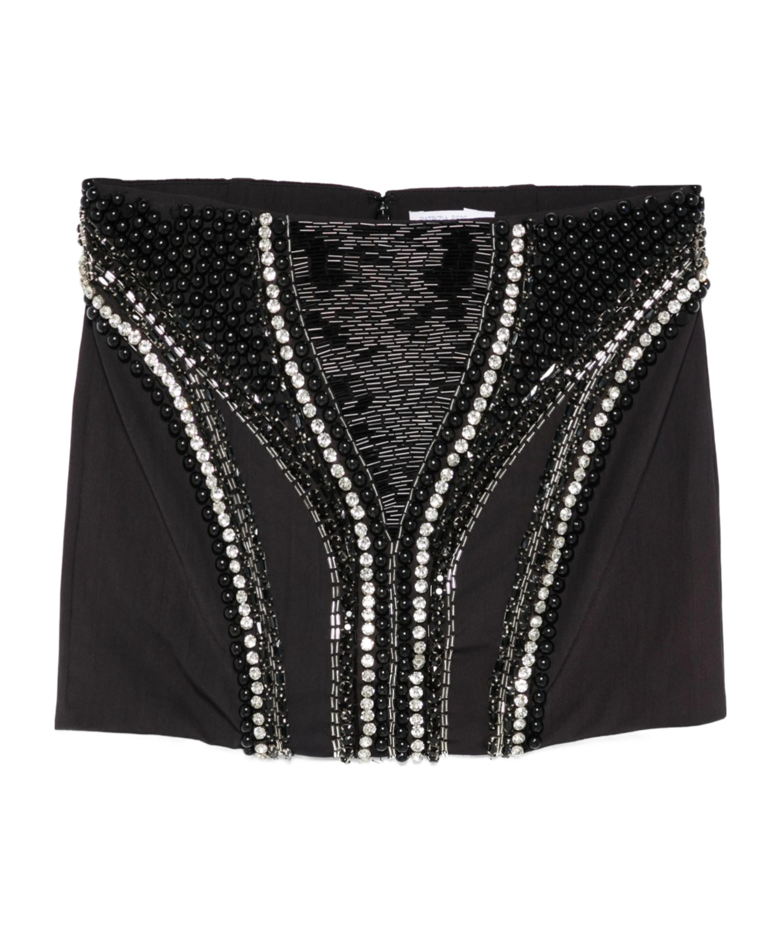 Shop Patrizia Pepe Embellished Mini Skirt